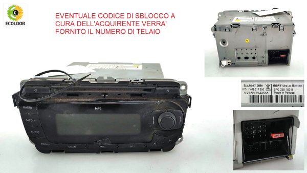 AUTORADIO STEREO 5P0035153B CAY SEAT ALTEA 1.6TDI 2010 83A