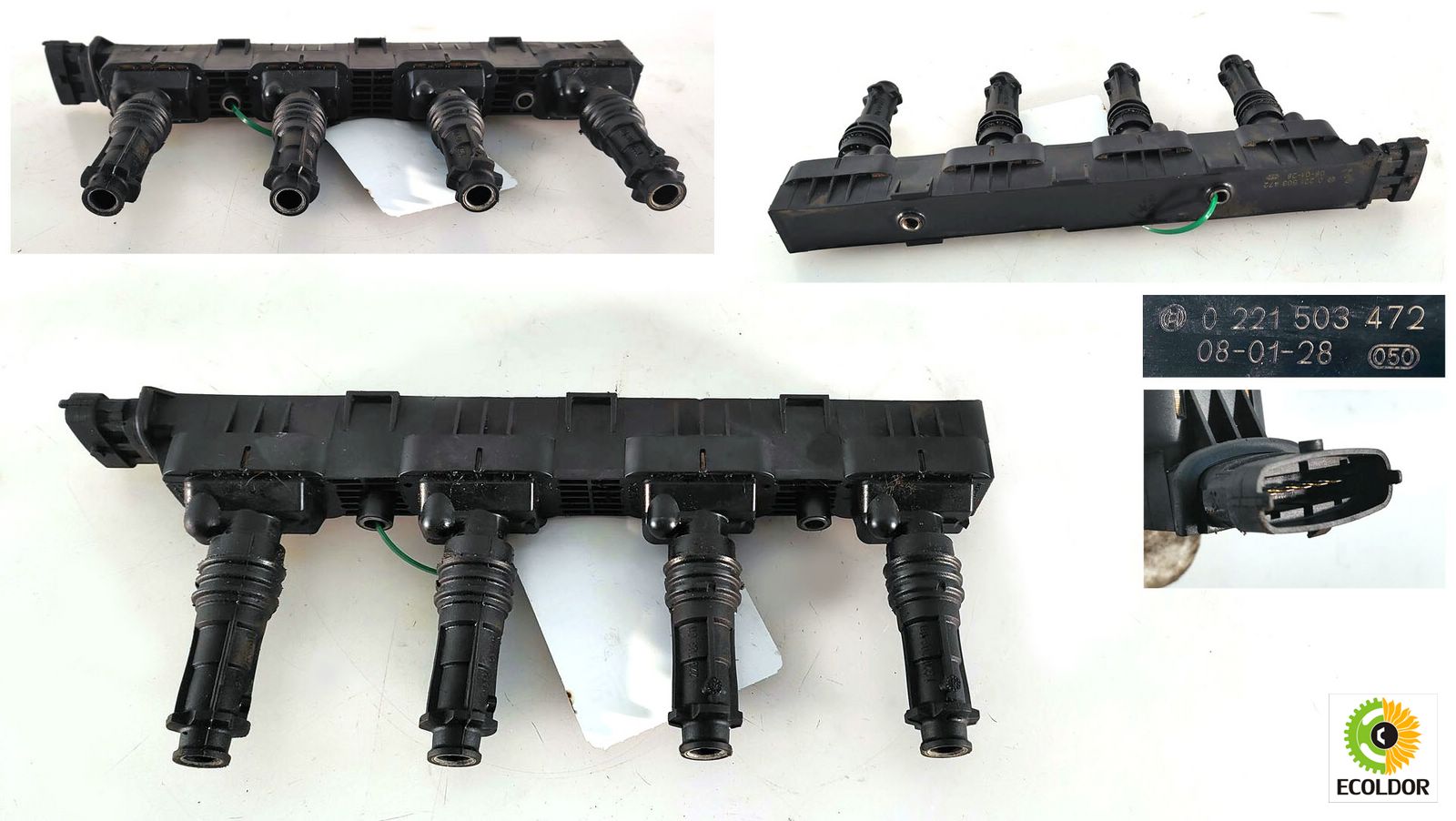 BOBINA ACCENSIONE PIPETTE CANDELE 0221503472 Z12XEP OPEL CORSA 1.2B 2008 57A