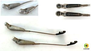 BRACCI TERGICRISTALLI ANTERIORI ORIGINALE RESTAURO FIAT 500R 594B 1974 41A