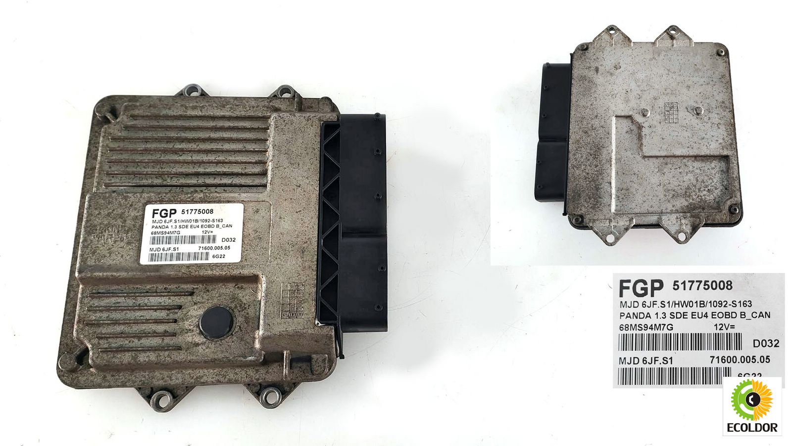 CENTRALINA MOTORE 51775008 MJD 6JF.S1 HW01B FIAT PANDA 1.3MJT 2006 56D