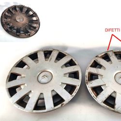 COPPIA X2 PATTANE COPRICERCHI R15 964106318A CITROEN C3 1.4HDI 2004 45A