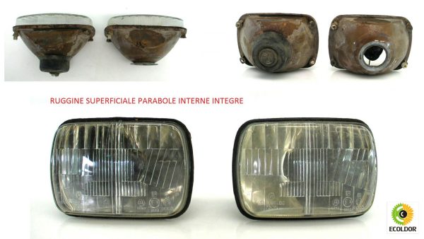 FARO ANTERIORE ORIGINALE COPPIA DESTRO SINISTRO FIAT 126-127 1980 95C