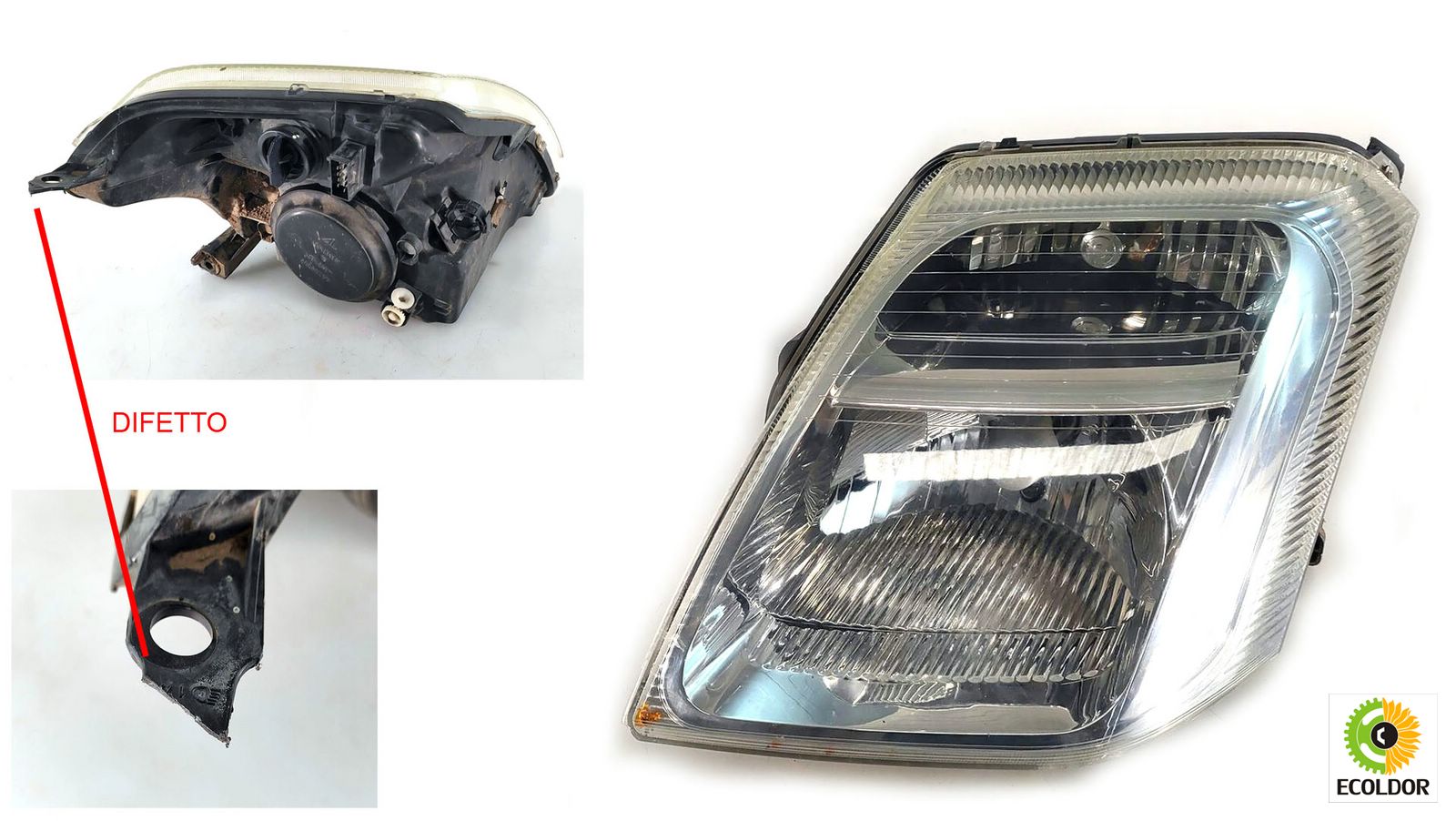 FARO ANTERIORE SINISTRO 40840509 CITROEN C2 1.4HDI 2005 56D