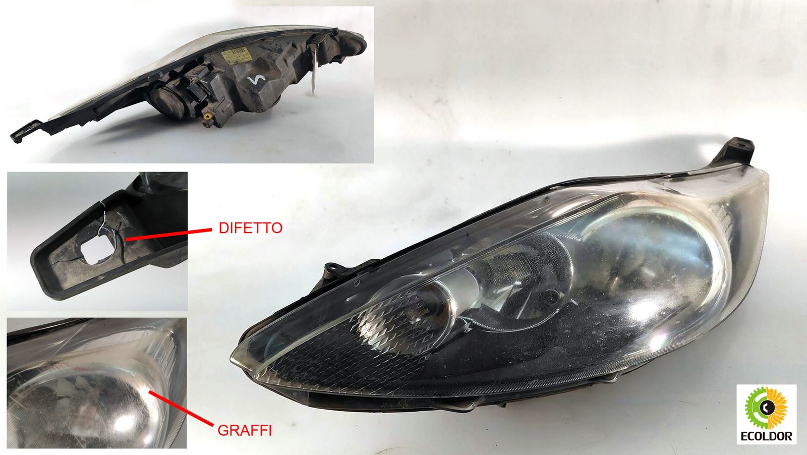 FARO ANTERIORE SINISTRO FORD FIESTA 1.4TDCI 2009 41B