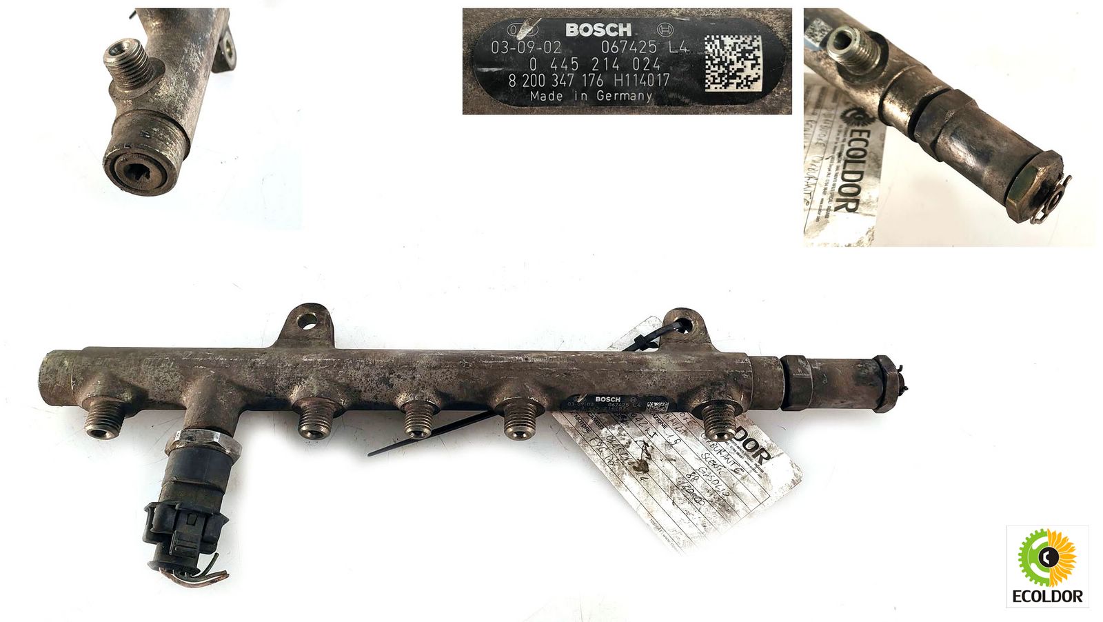 FLAUTO COMMON RAIL 0445214024 8200347176 F9QD8 RENAULT SCENIC 1.9DTI 2004 36C