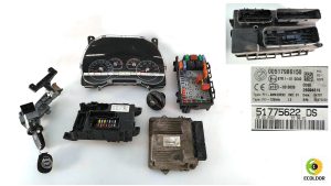 KIT CHIAVI CENTRALINA 517986150 199A3000 FIAT GRANDE PUNTO 1.3MJT 2007 41C