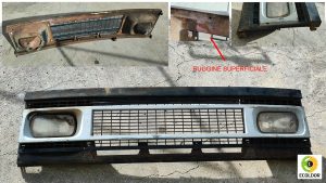 MASCHERINA ANTERIORE FARI ROVINATI FIAT 242 2.5D 1981 41B