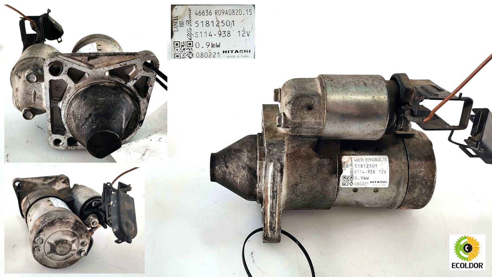 MOTORINO AVVIAMENTO 51812501 188A4000 LANCIA YPSILON 1.2B 2004 46A