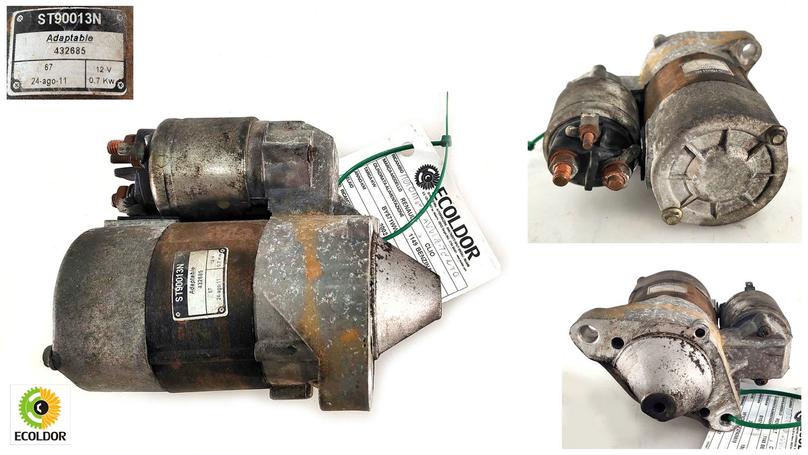MOTORINO AVVIAMENTO ST90013N D7F G7 RENAULT CLIO 1.2B 2002 87C