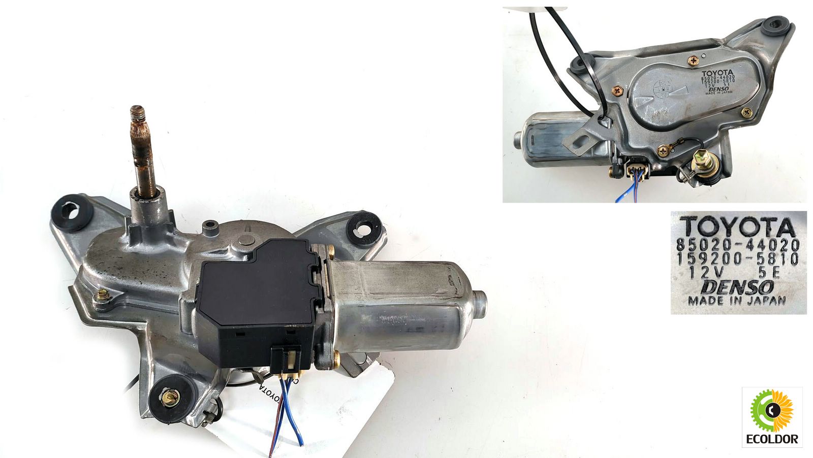 MOTORINO TERGILUNOTTO POSTERIORE 85020-44020 TOYOTA AVENSIS VERSO 2.0D 2003 47V