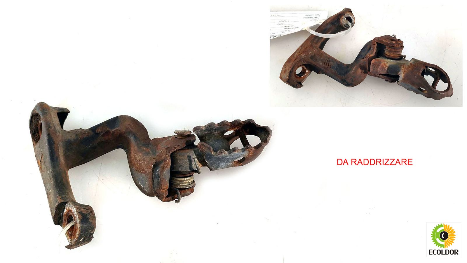 PEDANA DESTRA ORIGINALE DIFETTOSA PD03E HONDA XL600R 589B 1985 46D