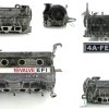 TESTATA COMPLETA 16 VALVE EFI 4AFE TOYOTA COROLLA 1.6B 1992 43C