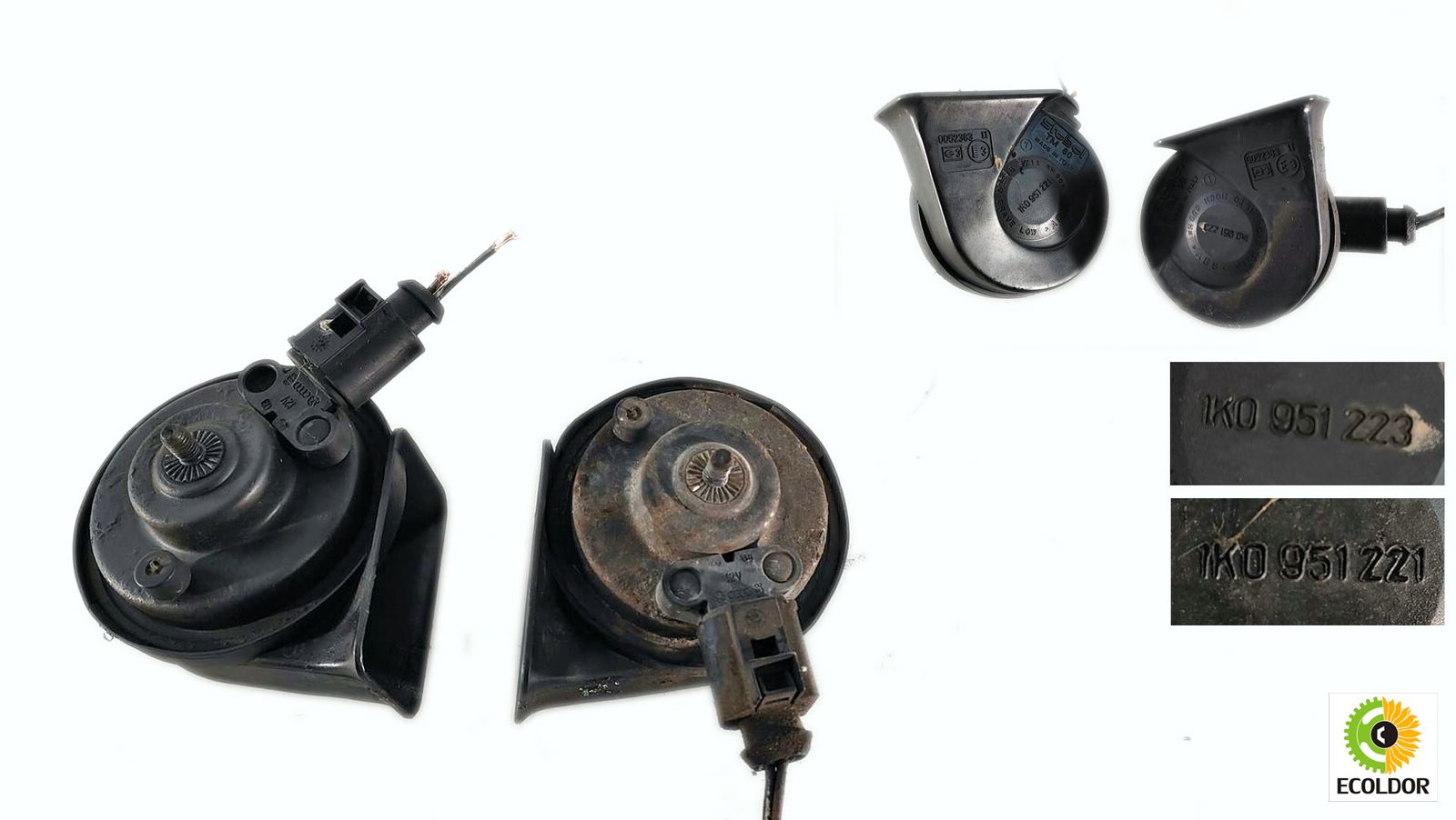TROMBE CLACSON COPPIA 1K0951221 1K0951223 BKD VOLKSWAGEN GOLF 5 2.0TDI 2003 64C
